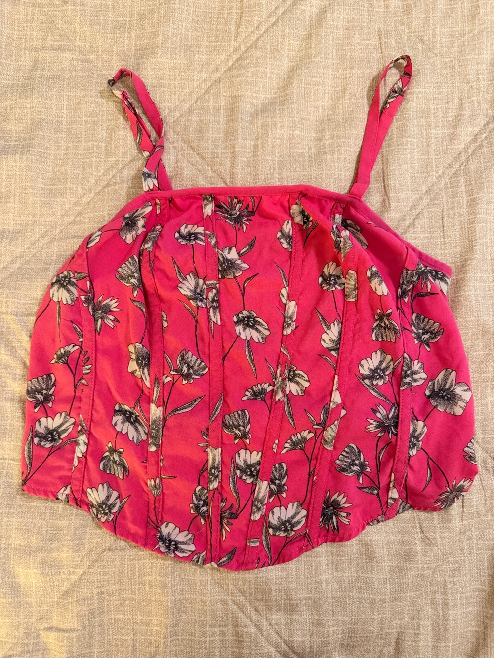 torrid Hot Pink Floral Spaghetti Strap Camisole